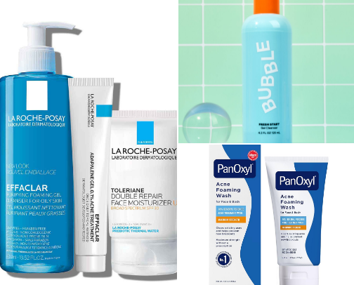 Favorite skincare for acne/combination skin cover photo collage