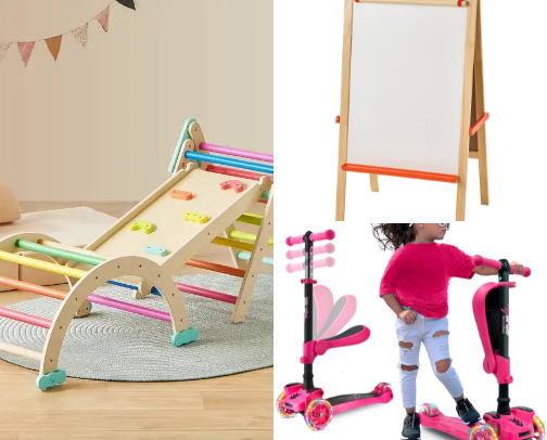 Things I swear by for less screen time & more play for my kids🤍✨ cover photo collage
