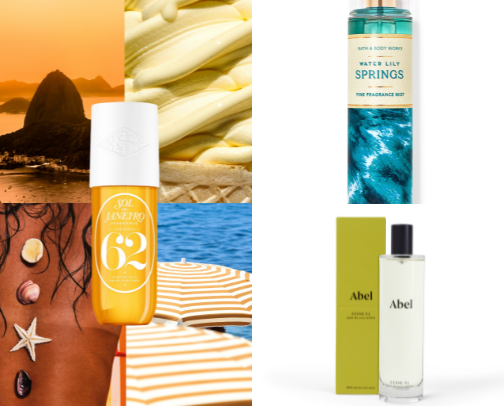 Section Name: Summer Scents & Coastal Vibes 🌊 cover photo collage