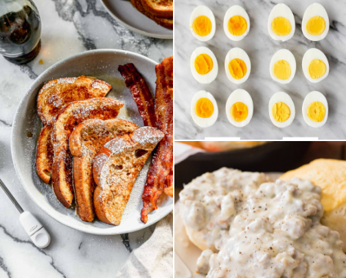 Favorite Breakfast Recipes cover photo collage