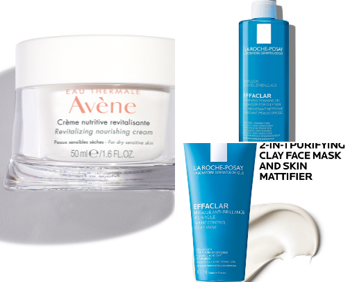 Skincare for combination skin cover photo collage