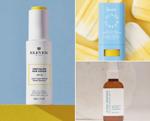Sunscreen cover photo collage