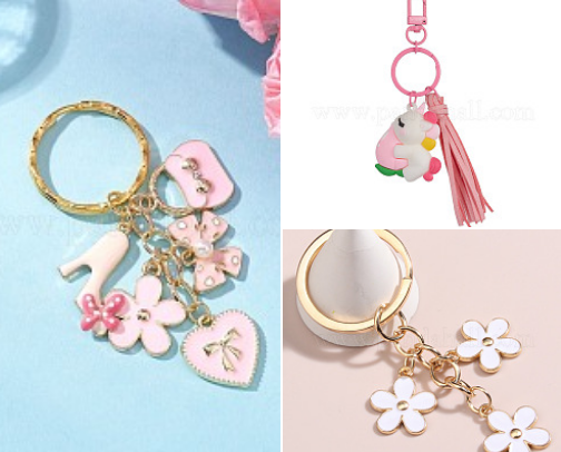 Key chains and Keyring Pendants cover photo collage