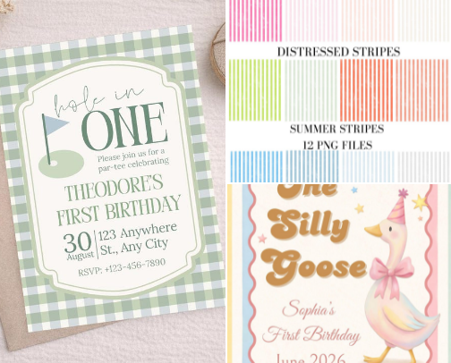 PNG's and Digital Templates cover photo collage