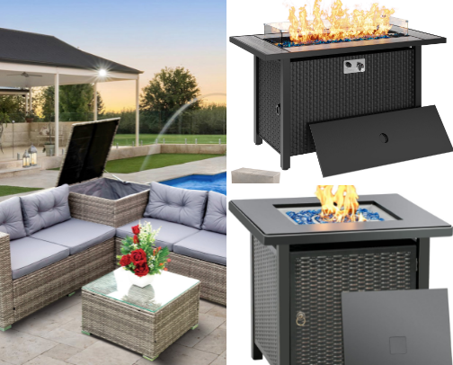 Patio must haves cover photo collage