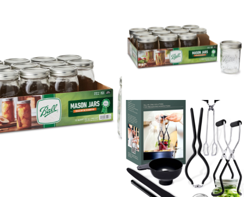 Essentials for water bath canning cover photo collage