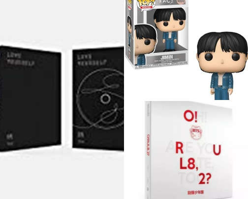 BTS Albums and other merch cover photo collage