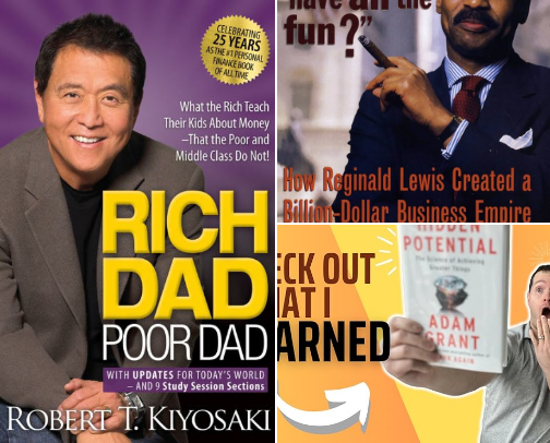 Books To Read for Finance, Leadership, & Self Development cover photo collage