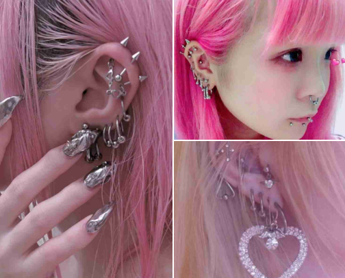 my fave earrings ੈ✩‧₊˚ cover photo collage