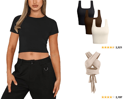 amazon & asos clothing finds cover photo collage