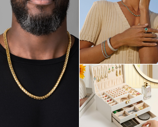 Cute, simple jewelry cover photo collage