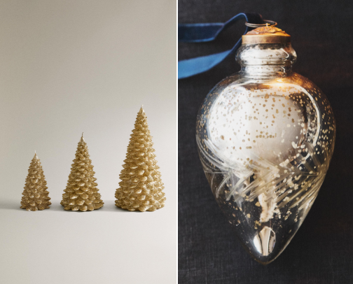 Chic Christmas decor cover photo collage