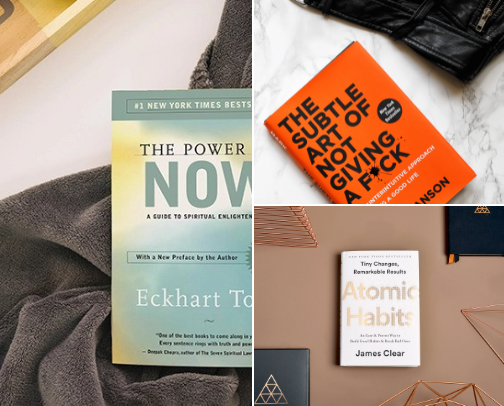 Books That Helped Me Stop Overthinking & Find My Calm cover photo collage