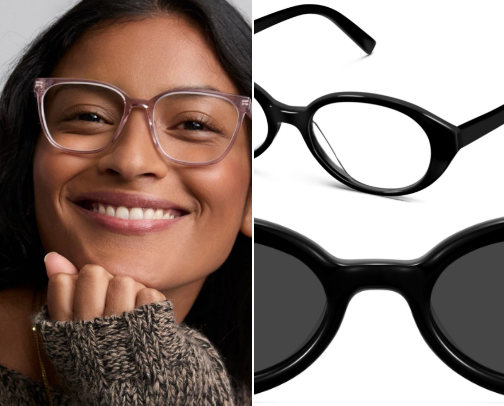 👓 Warby Parker Esme “Rose Water cover photo collage