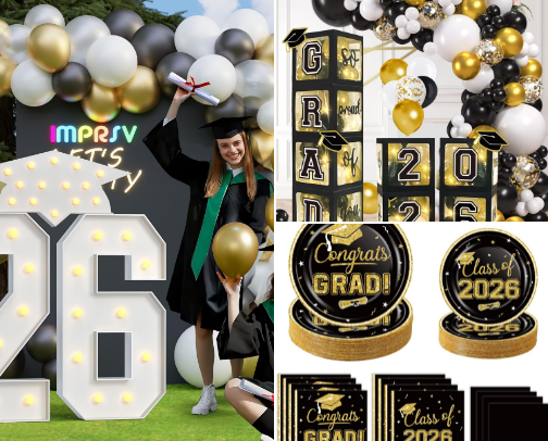 2026 Graduation Party Must‑Haves (Class of 2026 Edition) cover photo collage
