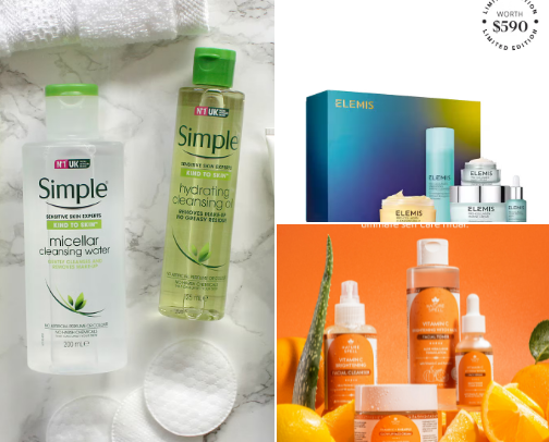 Favorite Skincare Products cover photo collage