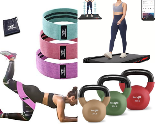 Home Fitness Equipment cover photo collage