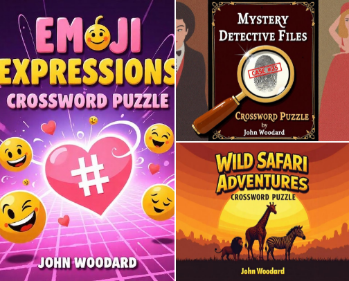 Mr. JP Kids Crosswords Puzzles | Ages 6-11 Instant Downloads cover photo collage