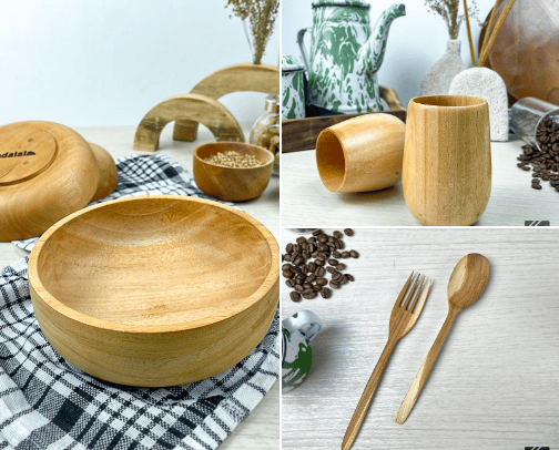 "Aesthetic Wooden/handmade Kitchen Tools" cover photo collage