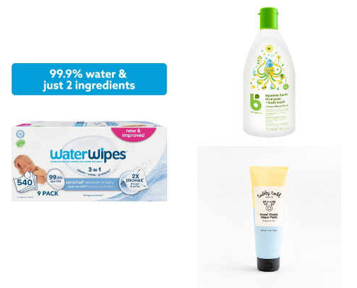 Gentle Baby Skincare Essentials cover photo collage