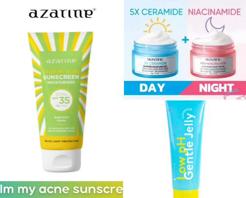 Acne-safe essentials that don’t irritate — Shopee Edition 🛒🤍 cover photo collage