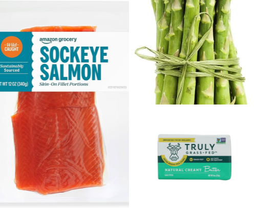 The Ultimate Garlic Butter Salmon & Asparagus cover photo collage