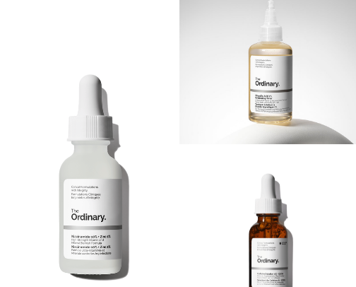 Ordinary skincare products cover photo collage