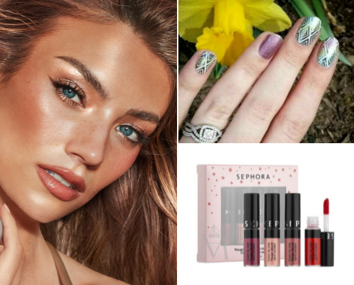 My go-to travel beauty kit cover photo collage