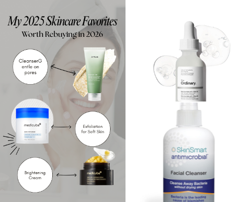 The Skincare Products I Actually Used in 2025 (And Will Repurchase in 2026) cover photo collage