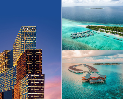 High end Hotels and Resorts all over the world. cover photo collage