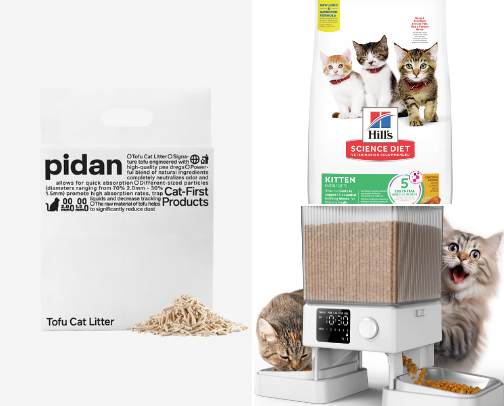 Cat products cover photo collage