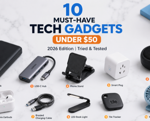 10 Must-Have Tech Gadgets Under $50 in 2026 (Tried & Tested) cover photo collage