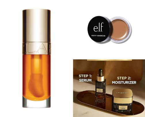 🍯 Golden Hour Beauty: My Glowiest Products (Luxury + Dupes) cover photo collage
