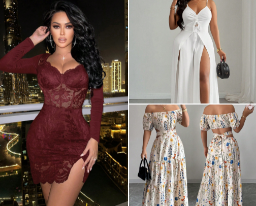 Beautiful dresses cover photo collage