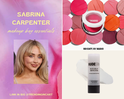 Celeb Makeup Bag (Sabrina) cover photo collage