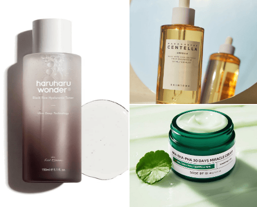 korean skin care favs cover photo collage