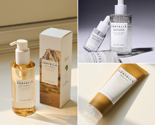 Day and Night SKIN1004 Skincare Routine for dry skin cover photo collage