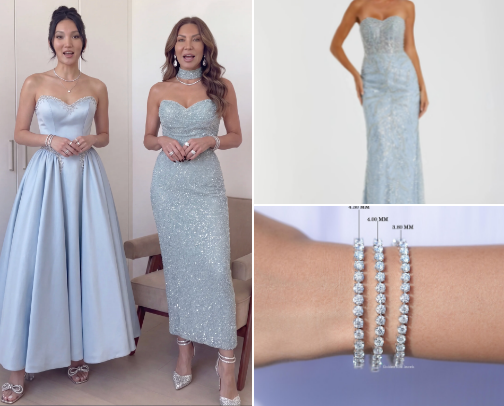 blue + silver jewelry cover photo collage