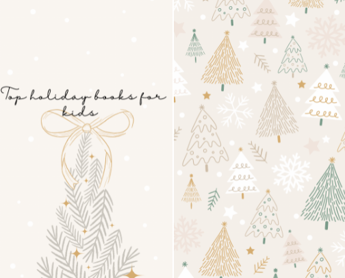Top holiday books for preschool & Elementary kids cover photo collage