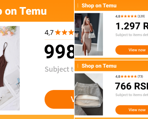 Good quality chlothing on temu cover photo collage