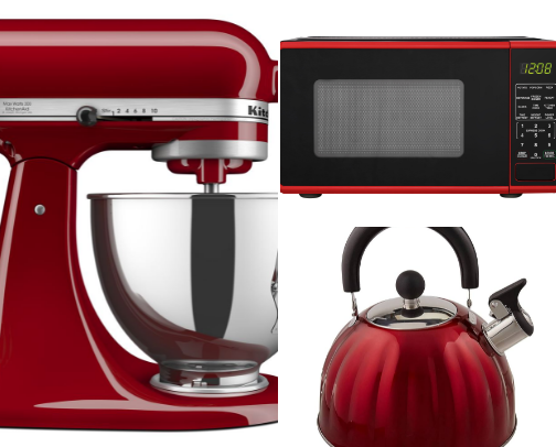 Red Kitchen Inspo. cover photo collage