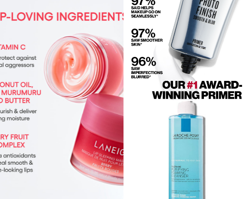 Makeup and Skincare cover photo collage
