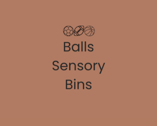 Balls Sensory Bin cover photo collage