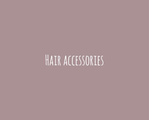 Hair accessories cover photo collage