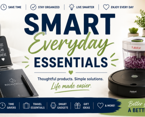 🧠 “Smart Everyday Essentials (Life Made Easier)” cover photo collage