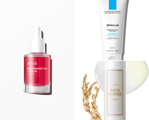 Skincare for acne prone skin cover photo collage