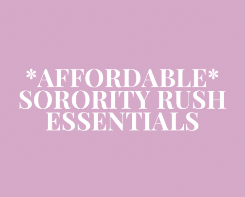My *Affordable* Sorority Rush Essentials cover photo collage