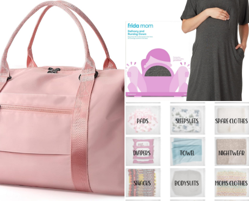 Hospital Bag Essentials for Labour and Delivery (What to Pack for Mum & Baby) cover photo collage