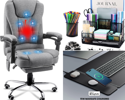 Office accessories cover photo collage