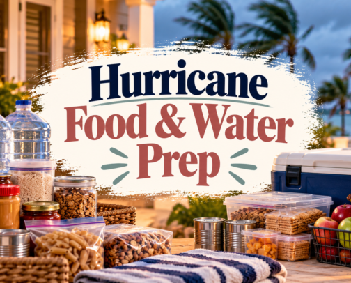 Hurricane Food & Water Prep cover photo collage